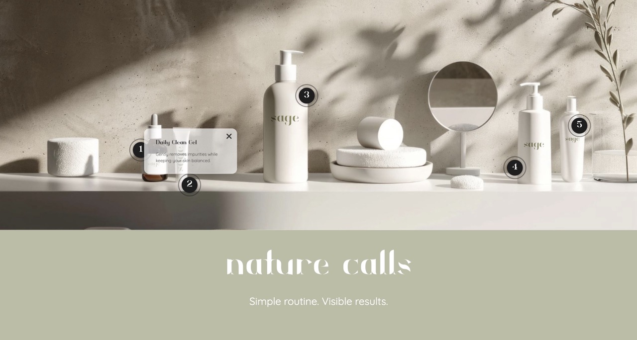 Beauty Company Presentation - Clickable Hotspots